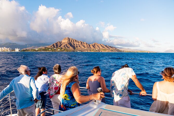 Board from Waikiki Beach for a scenic Sunset Sail on the Hāwea - Sunset is beautiful, but never guaranteed
