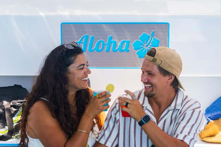 Board from Waikiki Beach for our Aloha Hour Sail - Finding the best seat on Hawea