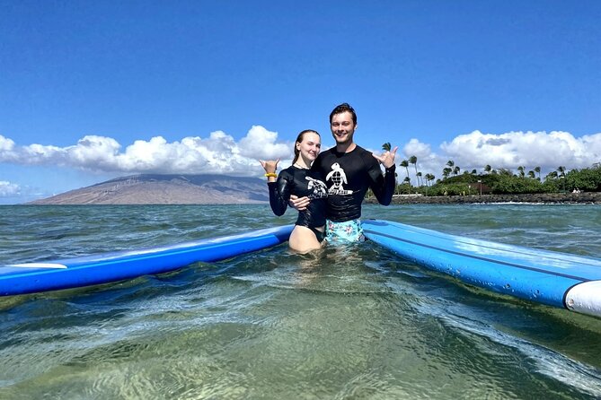 Group Surf Lesson at Kalama Beach in Kihei - The rocky-bottom question