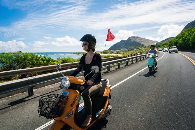 Hawaiian Style Moped Rental for the Day - Starting in Waikiki on a standard basket moped