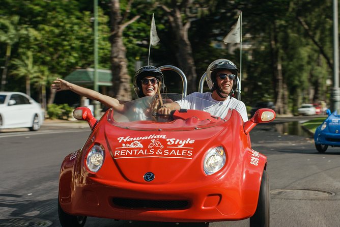 Hawaiian Style Scoot Coupe Rental for the Day - Waikiki and Diamond Head work best for this ride