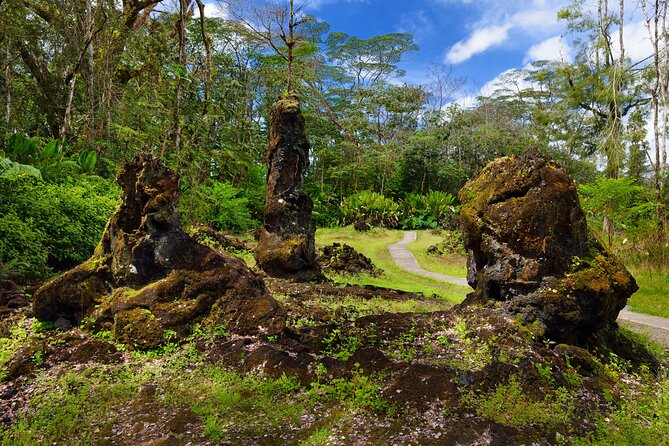Hilo Shore Excursion: Volcano Safari Lava Caves & Black Sand - Sea cliffs, old trails, and volcanic views