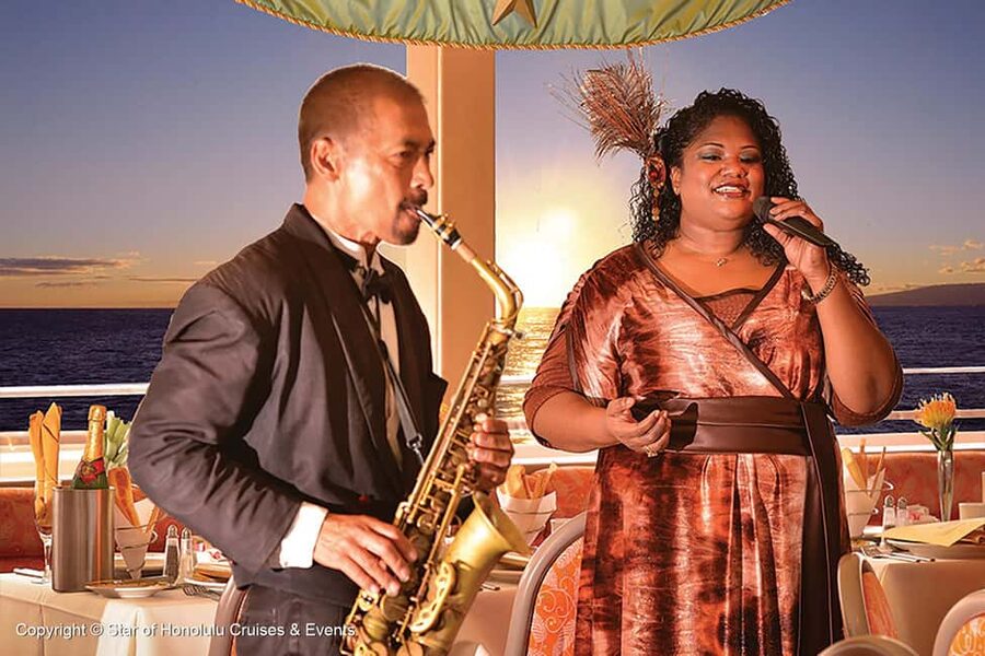 Honolulu: Sunset 5 Course Dinner Cruise with Entertainment - Seating, decks, and the practical experience