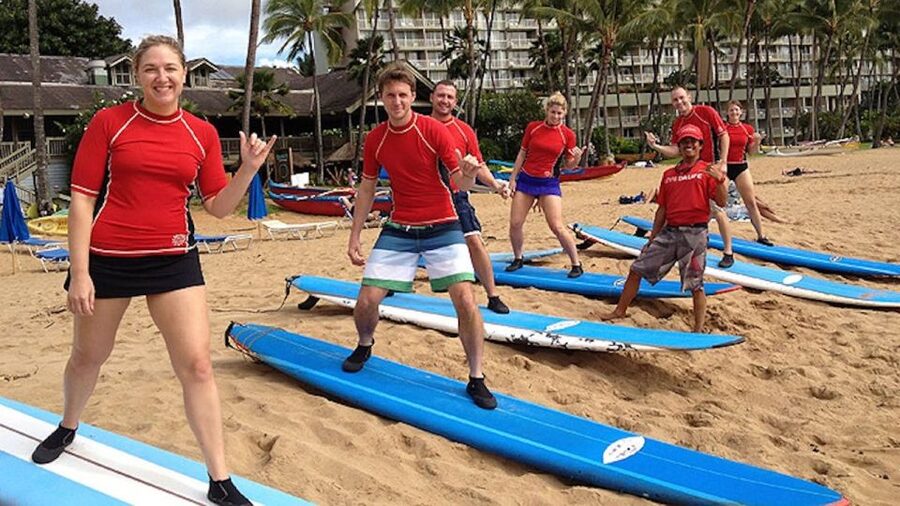 Kalapaki Beach: Surfing Lesson with Kauai Beach Boys - Getting your first wave
