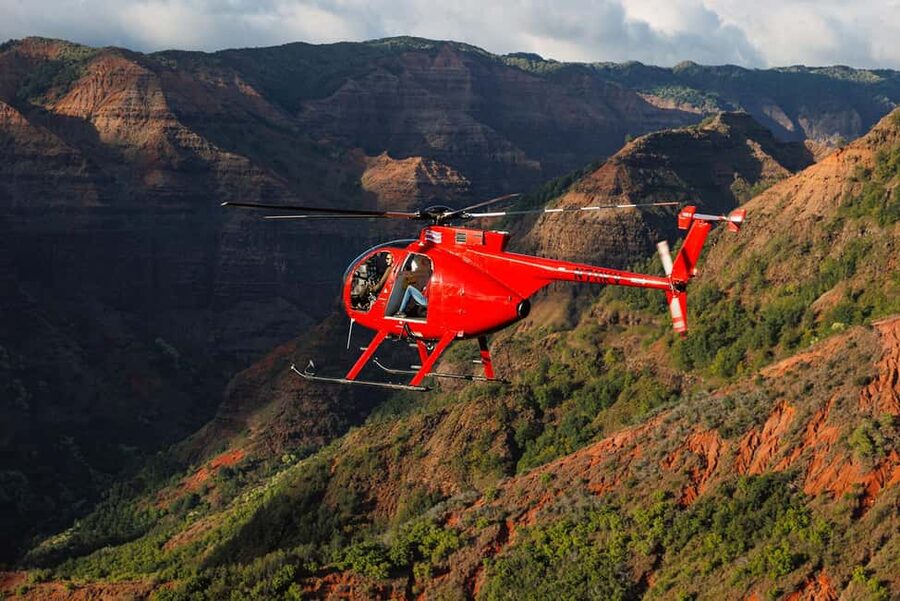 Kauai: Hughes 500 4-Passenger Doors-Off Helicopter Flight - A small helicopter and a very big view