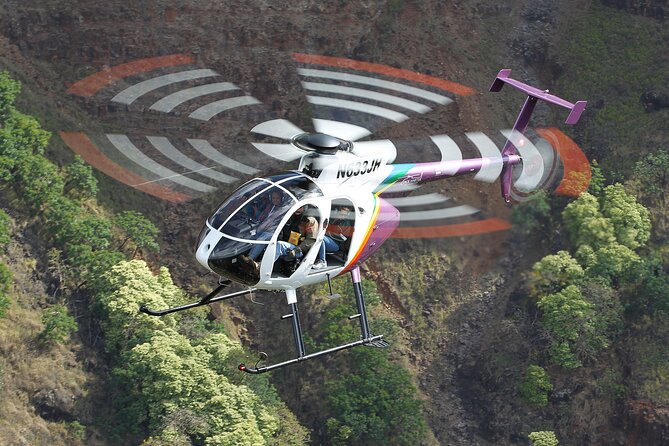 KAUAI LUXURY 60-Minute Doors-Off Helicopter ADVENTURE - From Poipu’s Tunnel of Trees to Manawaiopuna Falls