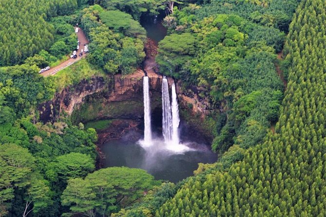 Kauai Private Doors-Off Helicopter: Ultimate Waterfalls & Canyons - Manawaiopuna Falls, the famous Jurassic Falls