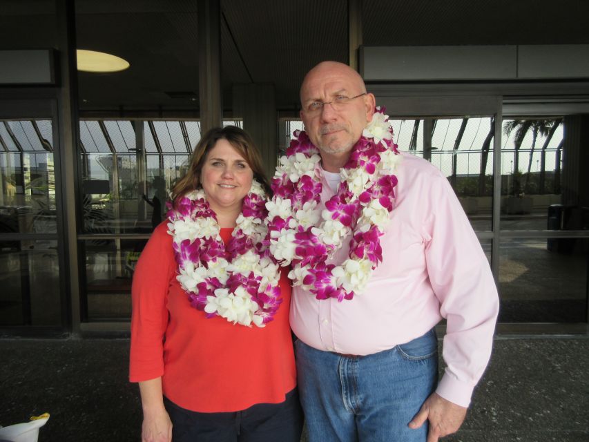 Kona Airport Custom Lei Greeting - Choose Your Lei - A Lei Waiting Beside the Baggage Carousel