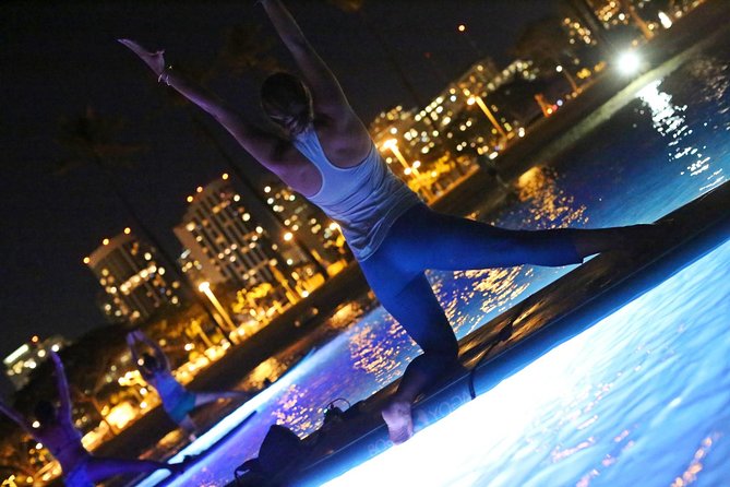 Night SUP Yoga in Honolulu, Hawaii - Starting at Yoga Floats in Ala Moana Park