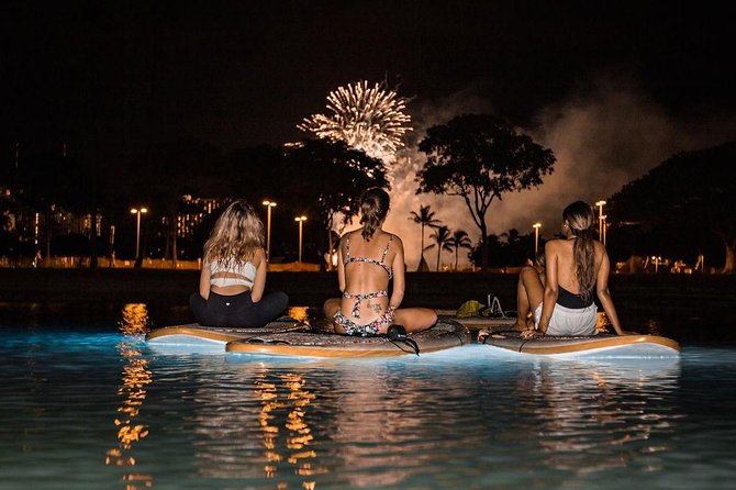 Night SUP Yoga in Honolulu, Hawaii - The floating savasana finale
