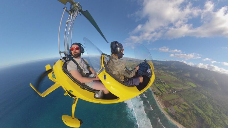 Oahu: Gyroplane Flight over North Shore of Oahu Hawaii - Key points about the North Shore flight
