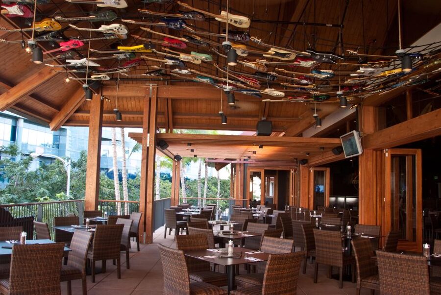 Oahu: Hard Rock Cafe Honolulu - The Rock Shop is part of the appeal