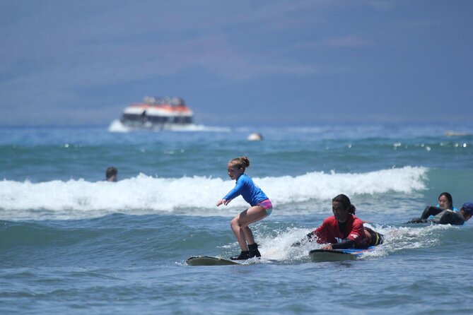 Outrageous Surf ScHool Lesson on Lahaina Side - A first surf lesson built around catching waves