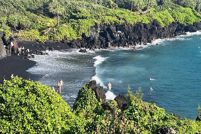Road To Hana Black Sand Beach Waterfalls & Turtles Tour - Keanae brings banana bread and a quick local-food stop