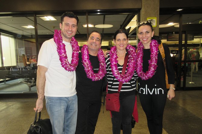Traditional Airport Lei Greeting on Kona Hawai'i - A Hawaiian welcome before the luggage carousel