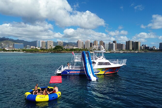 Waikiki, Hawaii: Deluxe Snorkel and Wildlife Cruise - Snorkeling at a reef off Waikiki