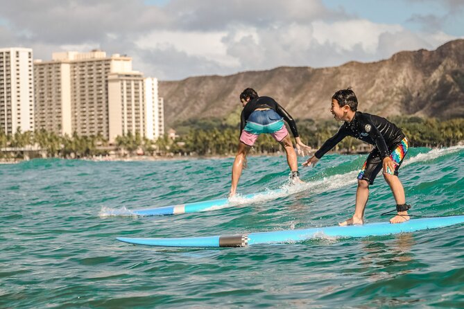 Waikiki Private Group Surf Lesson - Meeting at Ocean Patio B in Waikiki