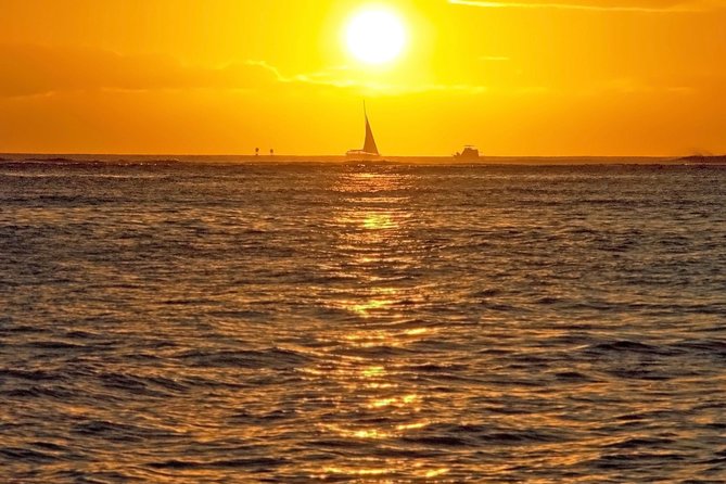 Waikiki Signature Sunset Catamaran Sail - The Ride Back With Waikiki Lights Ahead