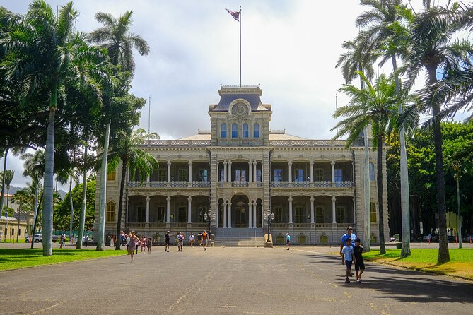 Waikiki Trolley Red Line Heroes & Legends Hop-on Hop-off Tour - King Kamehameha Statue and Honolulu Harbor
